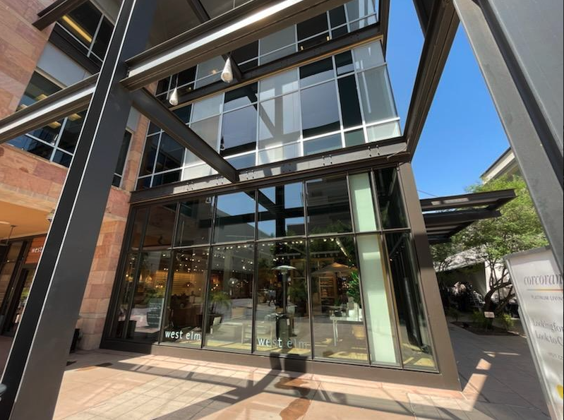 Multi-story commercial storefront windows cleaned in Scottsdale